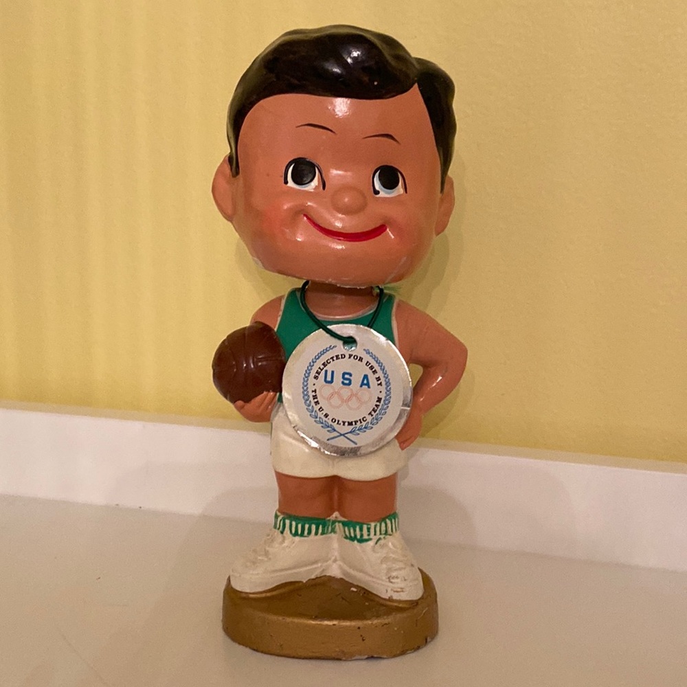 Vintage 70s USA Olympic Team Basketball Player Bobblehead